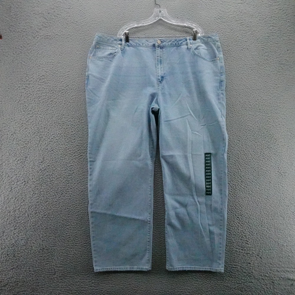 Seven7 Loose Straight Light Wash Jeans Womens 24W Key West NWOT